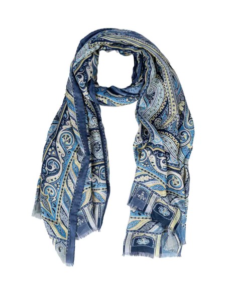 Shop ETRO  Scarf: Etro cashmere blend scarf.
Cashmere blend scarf with all-over paisley print.
Edges embellished with fringes.
68 x 200 cm.
90% modal, 10% cashmere.
Made in Italy.. MATA0016 AK233-X0880